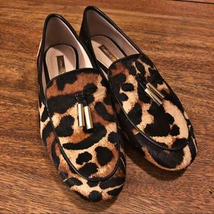 Louise et Cie Blondell Leopard Print Tassel Loafer